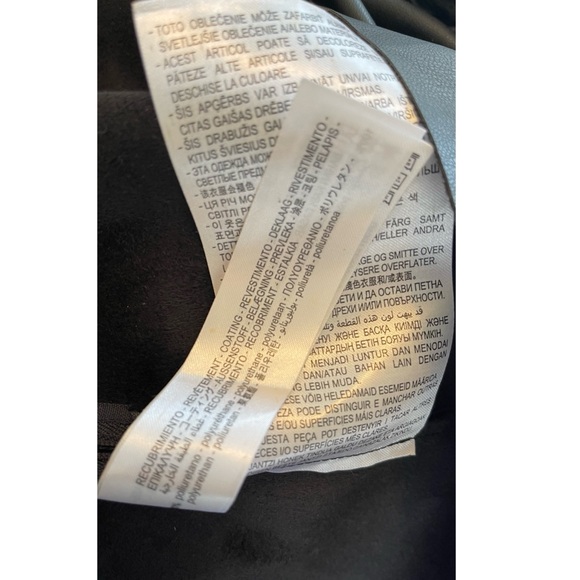 ❤️ NWT! Zara Black Faux Leather Mini Shirt Dress with Puff Sleeves - Picture 7 of 9